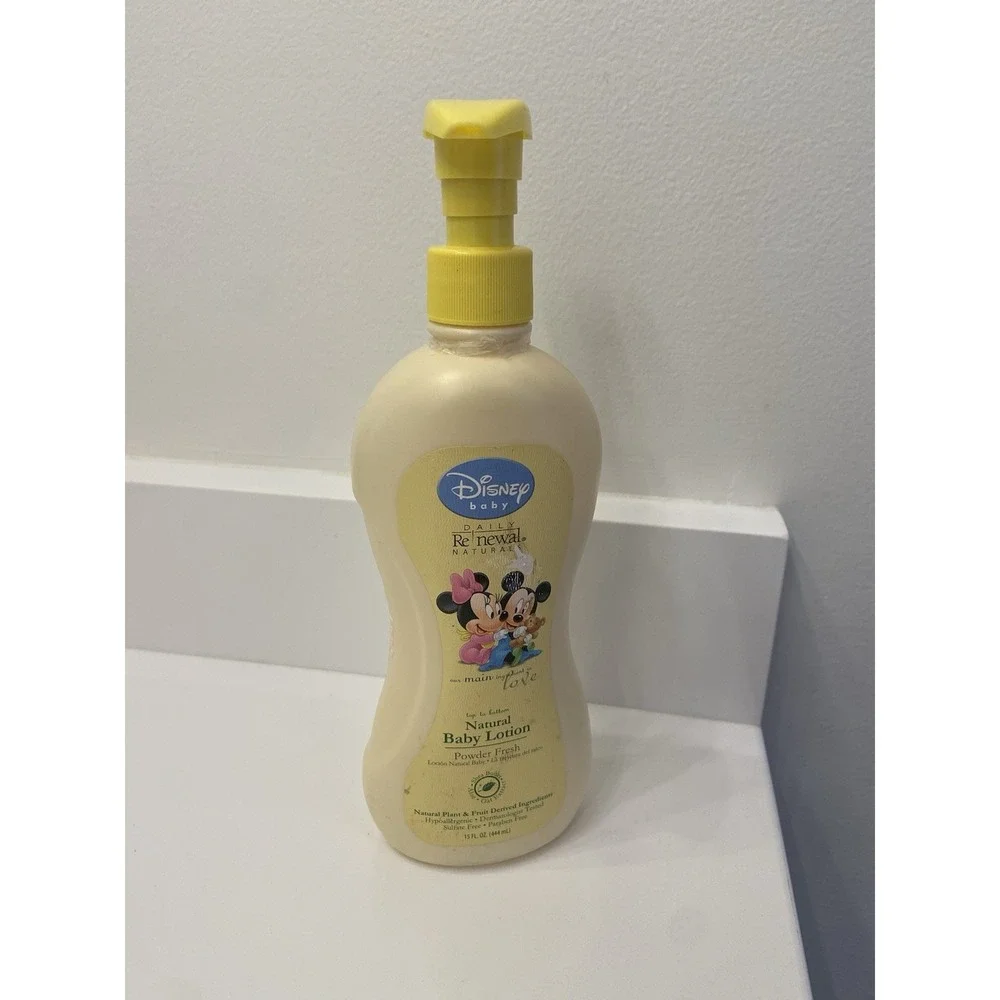 RARE Disney Baby Daily Renewal Naturals Baby‎ Lotion Powder Fresh 15 Oz Vintage